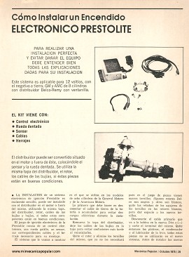 Convierta el Encendido en Electrónico - Octubre 1975
