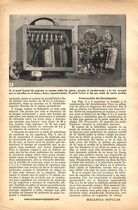 Densitómetro Para Ampliaciones Fotográficas - Diciembre 1957
