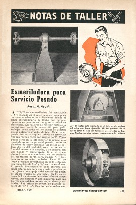 Esmeriladora para Servicio Pesado - Julio 1951