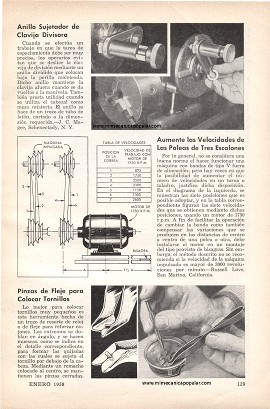 8 ideas prácticas para el taller - Enero 1958