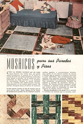 Mosaicos para sus Paredes y Pisos - Diciembre 1951