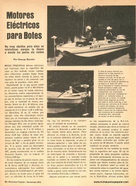 Motores Eléctricos para Botes - Noviembre 1974