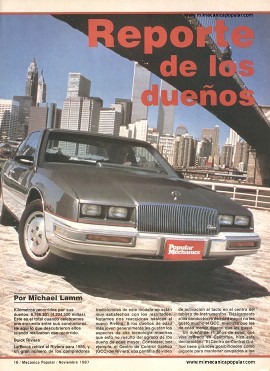 Reporte de los dueños: Buick Riviera, Dodge Shadow, Plymouth Sundance y Acura Legend - Noviembre 1987
