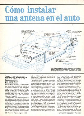 Cómo instalar una antena en el auto - Agosto 1985