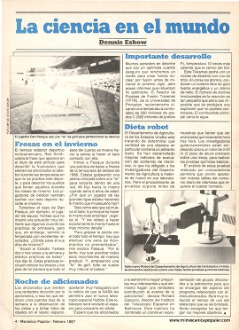 La ciencia en el mundo - Febrero 1987