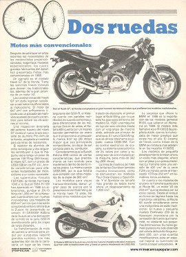 Dos ruedas - Motos más convencionales - Septiembre 1988