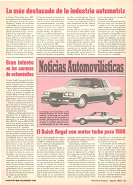 Noticias Automovilísticas - Agosto 1985