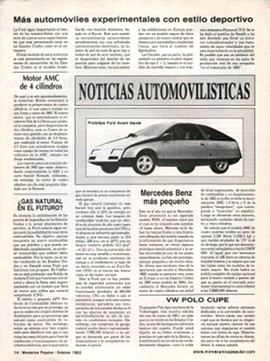 Noticias Automovilísticas - Octubre 1982