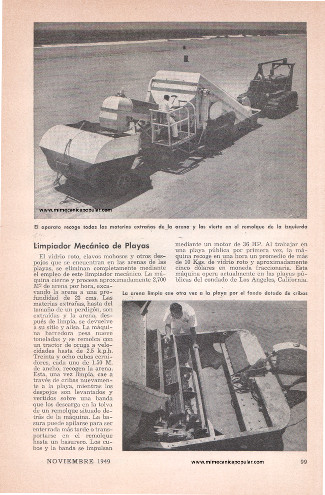 Limpiador Mecánico de Playas - Noviembre 1949