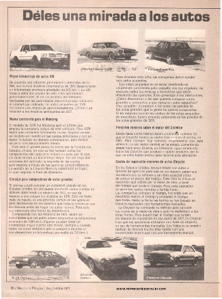 Déles una mirada a los autos del 78 - Septiembre 1977