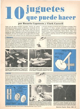 10 juguetes que puede hacer - Marzo 1986