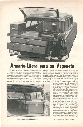 Armario-Litera para su Vagoneta - Julio 1957