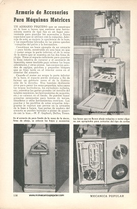 Armario de Accesorios Para Máquinas Motrices - Marzo 1957