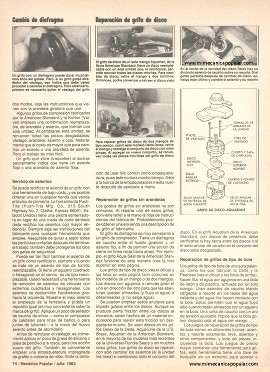 Arreglando grifos - Julio 1983