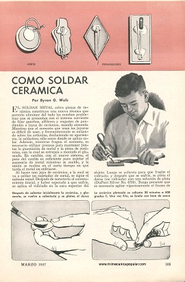 Cómo Soldar Cerámica - Marzo 1957
