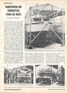 Construya un cobertizo para su bote - Febrero 1972