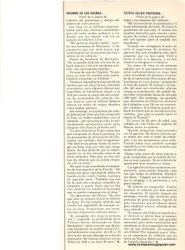 Informe de los dueño: Toyota Celica - Mayo 1979