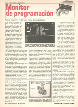 Monitor de programación - Agosto 1984