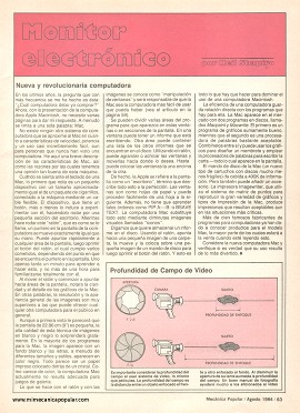 Monitor electrónico - Agosto 1984