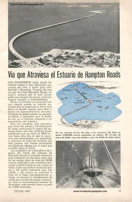 Vía que Atraviesa el Estuario de Hampton Roads - Julio 1957