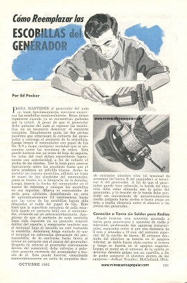 Cómo Reemplazar las Escobillas del Generador - Octubre 1952