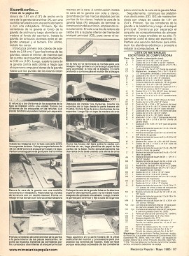 Construya Su Escritorio Para su Computadora - Mayo 1985