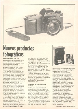 Lo Nuevo en Fotografía - Mayo 1983