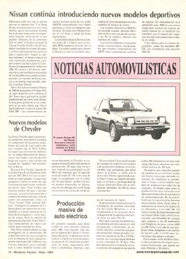 Noticias Automovilísticas - Mayo 1983