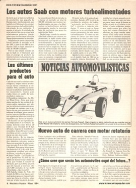 Noticias Automovilísticas - Mayo 1984