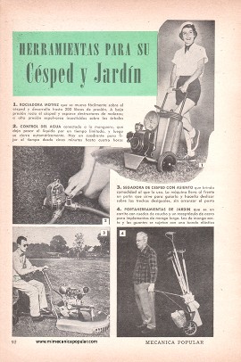 Herramientas para su Césped y Jardín - Agosto 1953