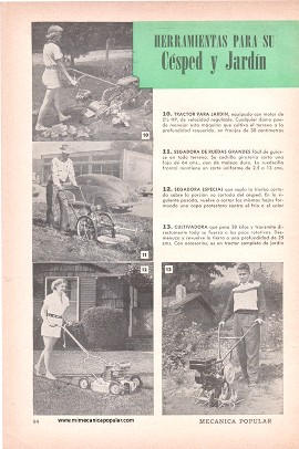 Herramientas para su Césped y Jardín - Agosto 1953