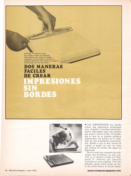 Dos maneras fáciles de crear impresiones sin bordes - Junio 1970