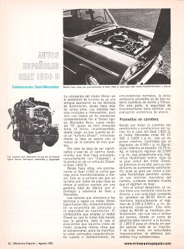 Autos Españoles Seat 1800 D - Agosto 1970