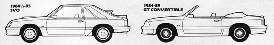 1984 1/2 - 85 - SVO - 1984-89 - GT CONVERTIBLE