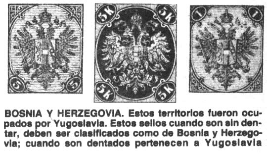 Identificando sellos - BOSNIA Y HERZEGOVIA