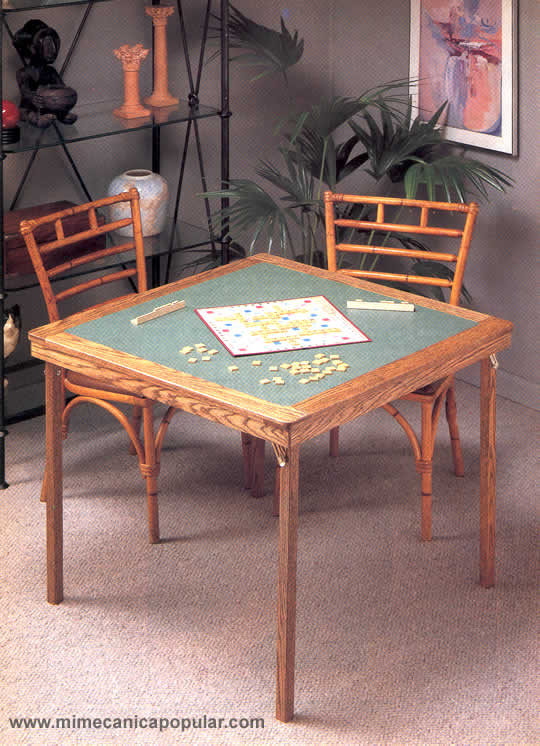 Construya Su Mesa De Juego - Una mesa compacta y plegable para juego de cartas o para cuando tenemos más invitados a comer