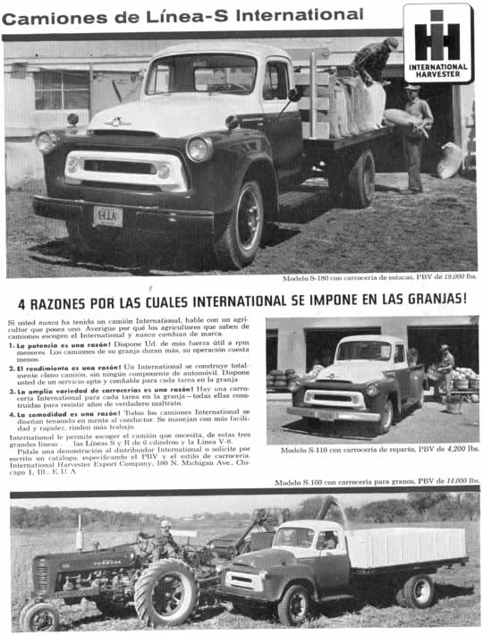 Camiones de Línea-S International - Marzo 1957