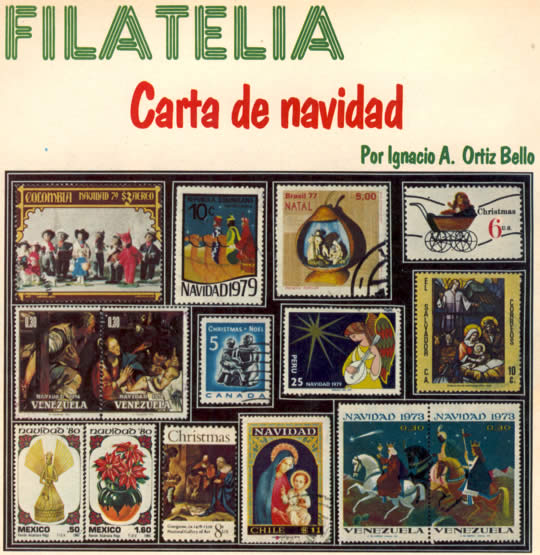 Filatelia - Carta de navidad - Por Ignacio A. Ortiz Bello
