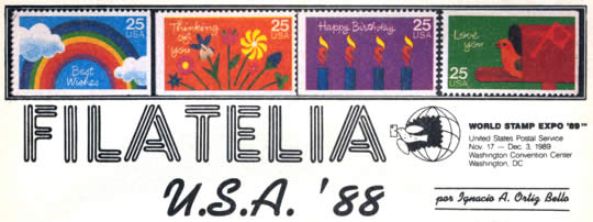 Filatelia - USA 88 - por Ignacio A. Ortiz Bello