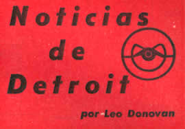 Noticias de Detroit por Leo Donovan Junio 1956