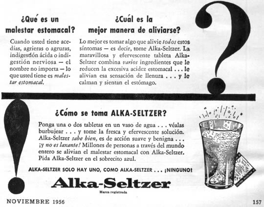 Alka-Seltzer Noviembre 1956