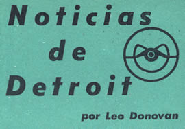 Noticias de Detroit por Leo Donovan - Enero 1956