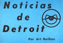 Noticias de Detroit - Octubre 1957 - Por Art Railton