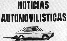 Noticias Automovilísticas - Abril 1972