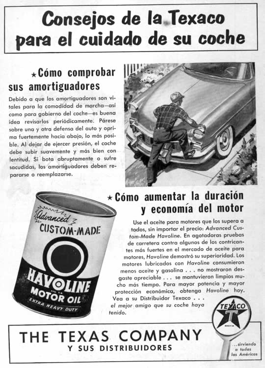 HAVOLINE - TEXACO - DICIEMBRE 1956