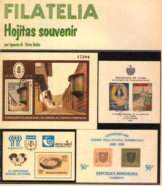 Filatelia Hojitas souvenir por Ignacio A. Ortiz Bello