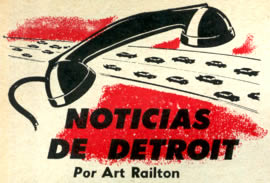 Noticias de Detroit por Art Railton Abril 1959