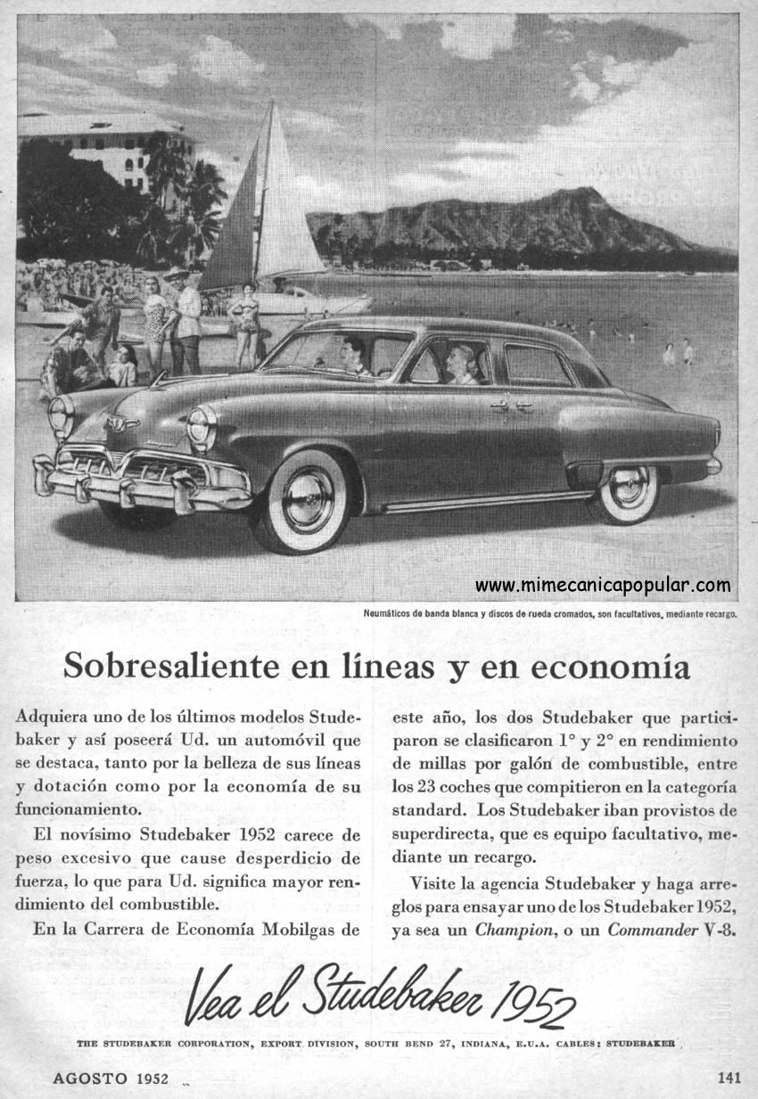 Publicidad - Studebaker - Agosto 1952
