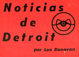 Noticias de Detroit - Agosto 1956 - por Leo Donovan