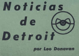 Noticias de Detroit - Diciembre 1955 - Por Leo Donovan